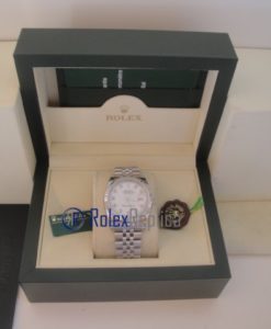 Alternative view of rolex replica datejust white brillantini orologio imitazione