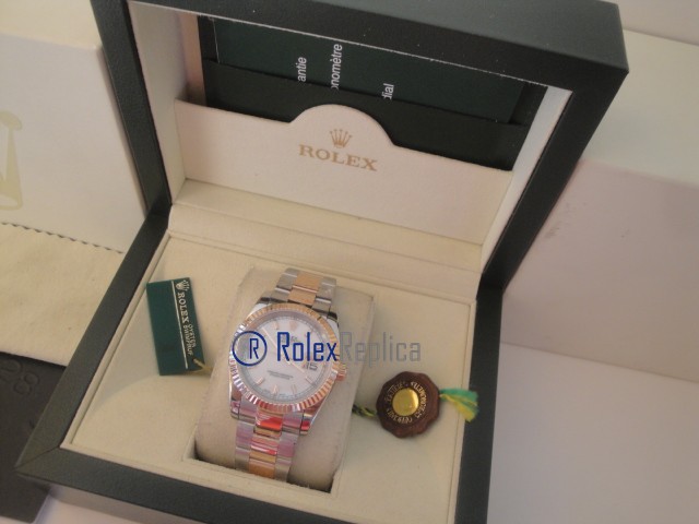 rolex replica datejust acciaio oro madreperla oyster orologio imitazione - immagine 3