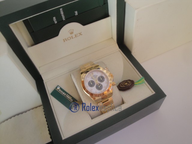 rolex replica daytona crono oro giallo panda orologio replica copia imitazione - immagine 4