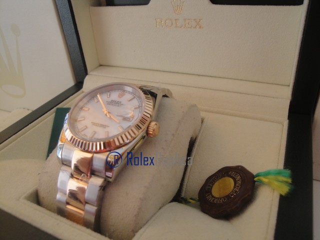 rolex replica datejust acciaio oro madreperla oyster orologio imitazione - immagine 5