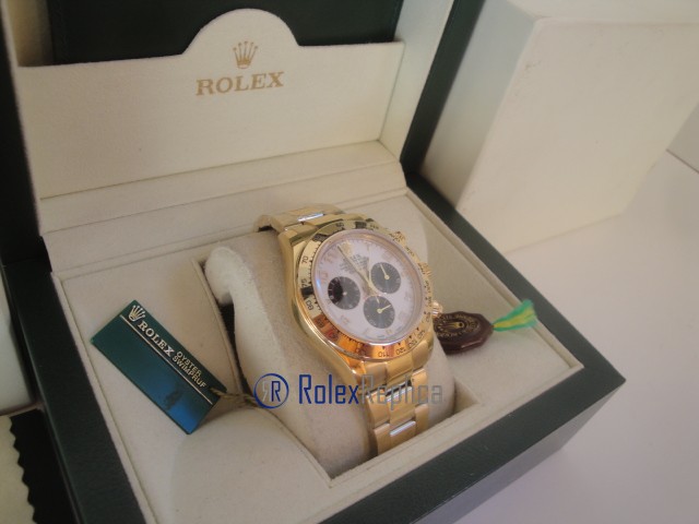 rolex replica daytona crono oro giallo panda orologio replica copia imitazione - immagine 5
