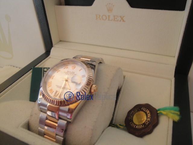rolex replica datejust acciaio oro argento roman oyster orologio imitazione - immagine 6