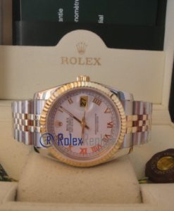 rolex replica datejust acciaio oro white roman orologio imitazione