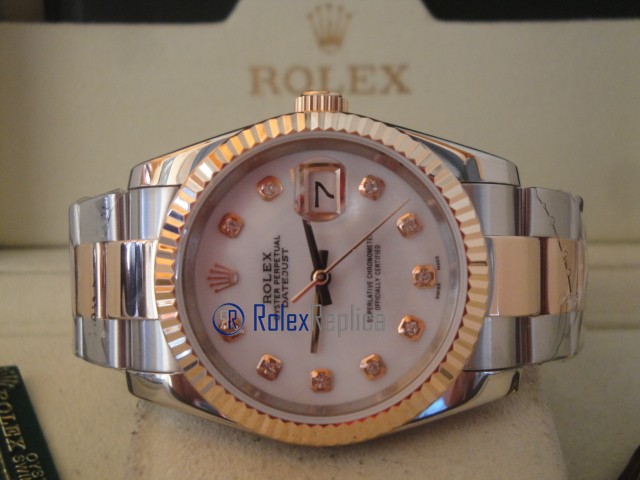 rolex replica datejust acciaio oro madreperla brillantini orologio imitazione
