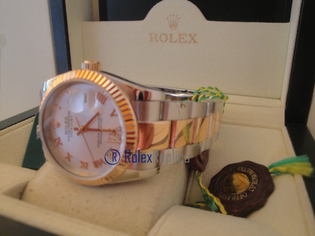 rolex replica datejust acciaio oro argento roman oyster orologio imitazione - immagine 9