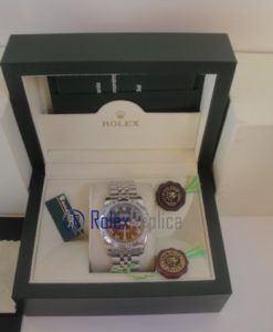 Alternative view of rolex replica datejust black roman orologio imitazione