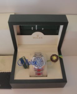 Alternative view of rolex replica datejust nero blu brillantini oyster orologio imitazione