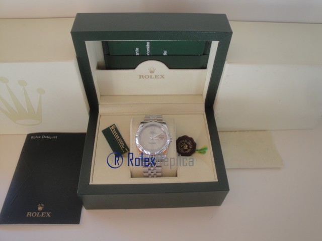 rolex replica datejust argento roman orologio imitazione - immagine 2