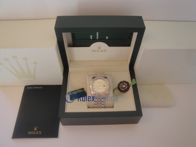 rolex replica datejust acciaio oro gold dial jubilèè orologio imitazione - immagine 2