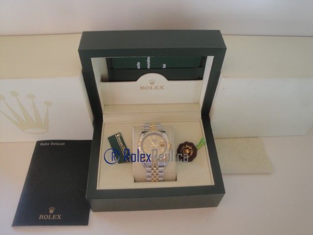 rolex replica datejust acciaio oro gold roman orologio imitazione - immagine 2