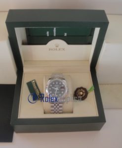 Alternative view of rolex replica datejust black brillantini orologio imitazione