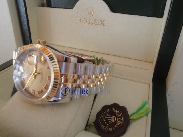 rolex replica datejust acciaio oro gold roman orologio imitazione - immagine 16