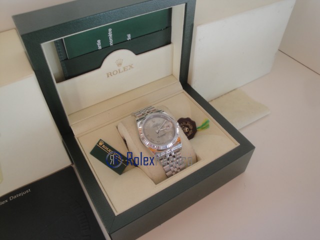 rolex replica datejust argento roman orologio imitazione - immagine 3
