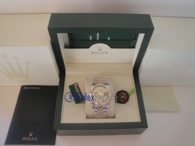 rolex replica datejust acciaio oro gold roman orologio imitazione - immagine 3