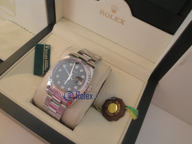 rolex replica datejust black centenario oyster orologio imitazione - immagine 4