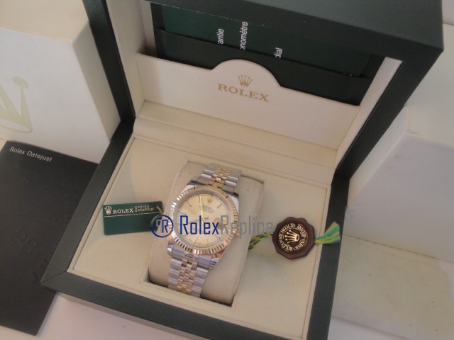rolex replica datejust acciaio oro gold dial jubilèè orologio imitazione - immagine 4