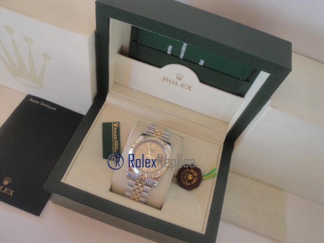 rolex replica datejust acciaio oro gold roman orologio imitazione - immagine 4