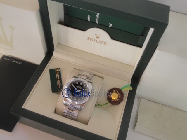 rolex replica datejust black roman oyster orologio imitazione - immagine 4