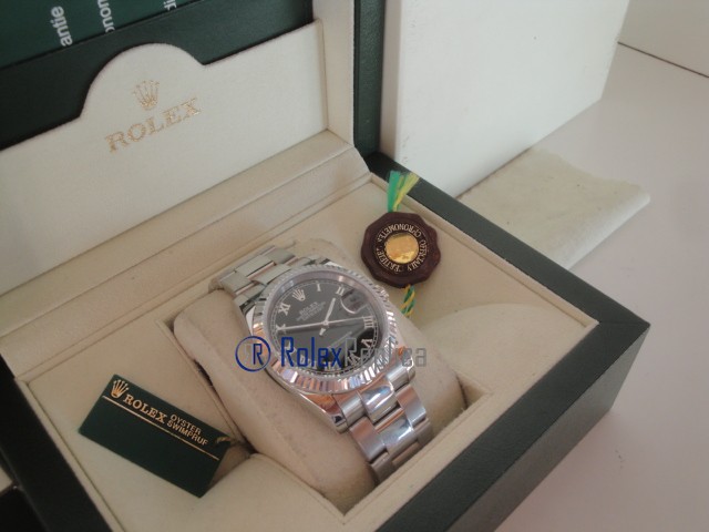 rolex replica datejust black roman oyster orologio imitazione - immagine 5