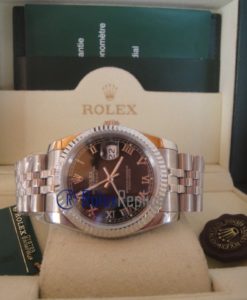 rolex replica datejust black roman orologio imitazione