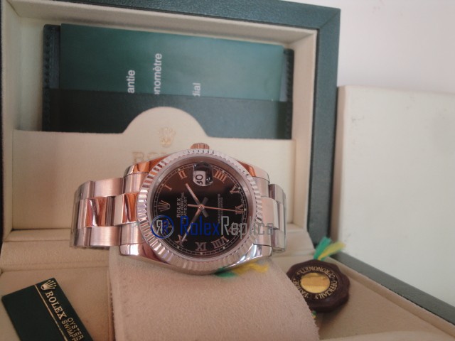 rolex replica datejust black roman oyster orologio imitazione - immagine 6