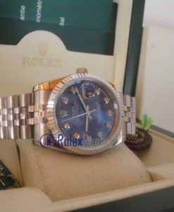 rolex replica datejust blu brillantini orologio imitazione