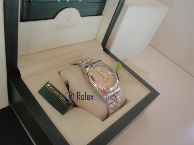 rolex replica datejust acciaio oro gold roman orologio imitazione - immagine 6