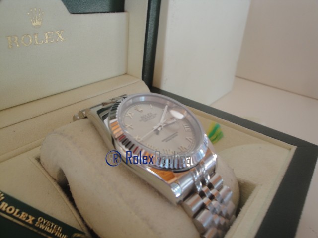 rolex replica datejust argento roman orologio imitazione - immagine 7
