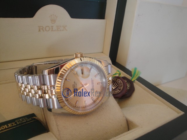 rolex replica datejust acciaio oro gold dial jubilèè orologio imitazione - immagine 7