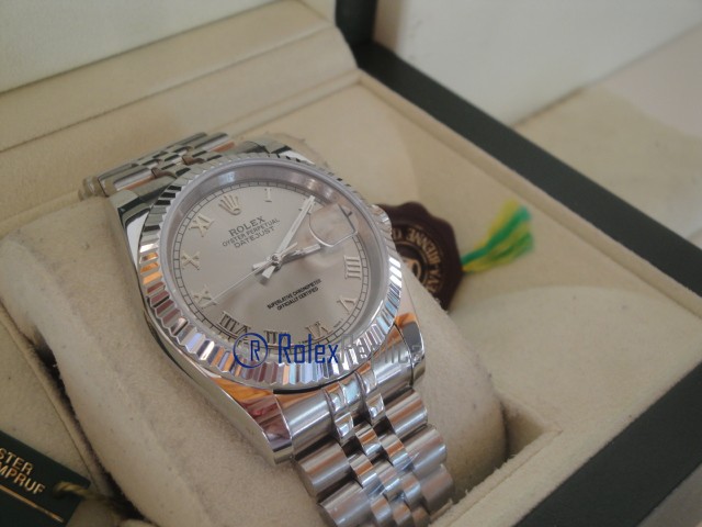 rolex replica datejust argento roman orologio imitazione