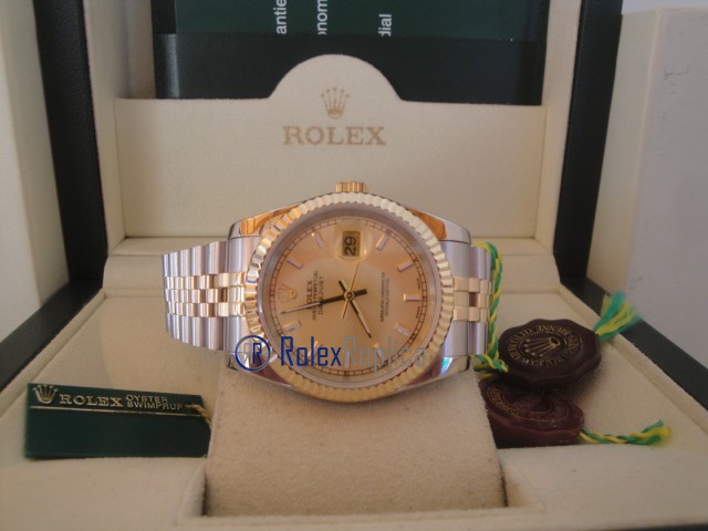 rolex replica datejust acciaio oro gold dial jubilèè orologio imitazione - immagine 9