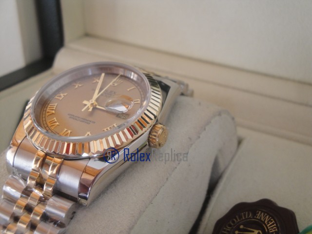 rolex replica datejust acciaio oro gold roman orologio imitazione - immagine 10