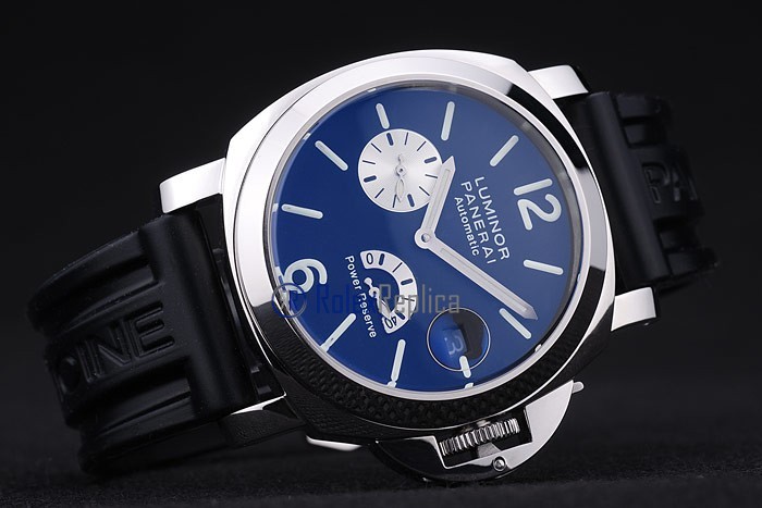 Panerai replica luminor marina power reserve acciaio black dial imitazione copia - immagine 5