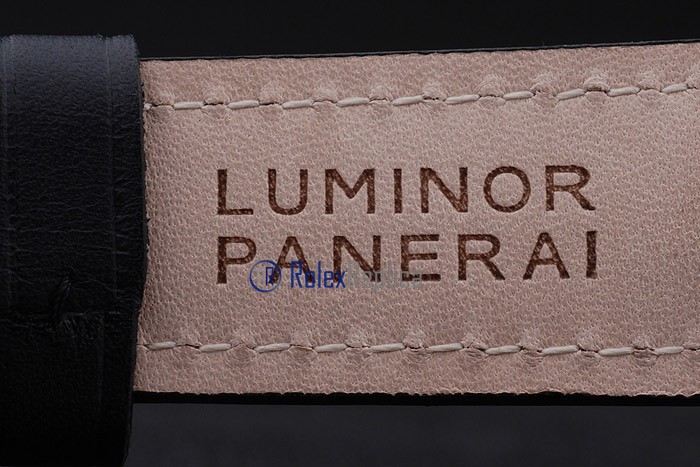 Panerai replica luminor marina power reserve strip leather acciaio black dial imitazione copia - immagine 9