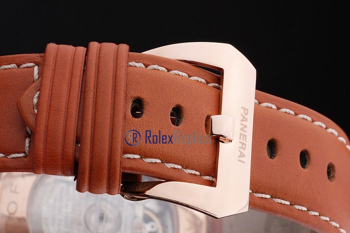 Panerai replica radiomir tourbillon acciaio cuoio black dial imitazione copia - immagine 7