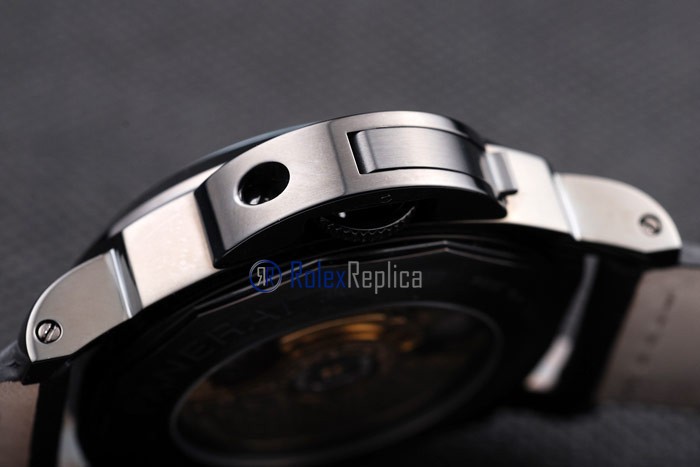 Panerai replica luminor GMT pro-hunter pvd strip leather imitazione copia - immagine 10