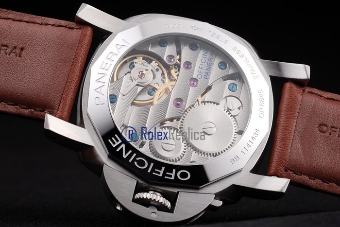 Panerai replica marina militare acciaio black dial imitazione copia - immagine 9