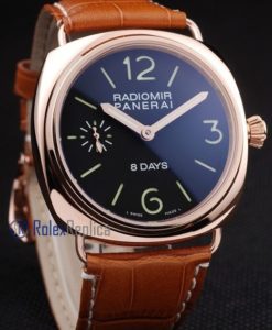 Panerai replica radiomir 8 days oro strip leather imitazione copia