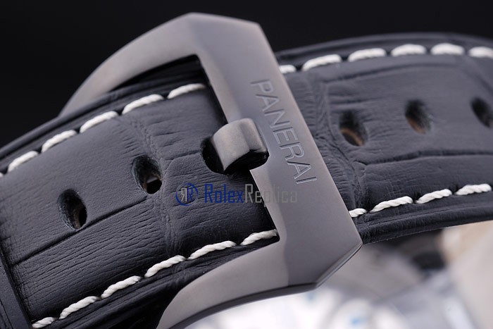 Panerai replica radiomir black seal pro-hunter pvd strip leather imitazione copia - immagine 7