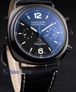 Alternative view of Panerai replica radiomir regatta pro-hunter pvd strip leather imitazione copia