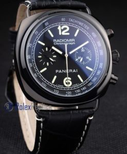 Panerai replica radiomir chronograph pro-hunter pvd strip leather imitazione copia