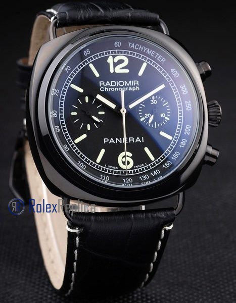 Panerai replica radiomir chronograph pro-hunter pvd strip leather imitazione copia