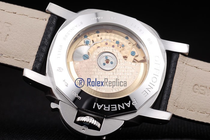 Panerai replica luminor marina equation acciaio strip leather imitazione copia - immagine 9