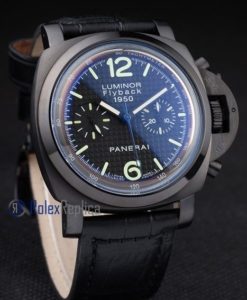 Panerai replica luminor flyback 1950 pro-hunter strip leather imitazione copia