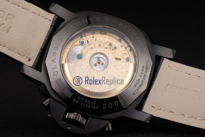 Panerai replica luminor regatta flyback pro-hunter strip leather imitazione copia - immagine 9