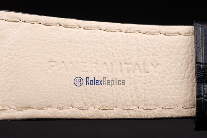 Panerai replica radiomir chronograph rose gold strip leather black imitazione copia - immagine 8