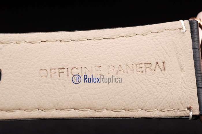 Panerai replica radiomir chronograph rose gold strip leather black imitazione copia - immagine 9