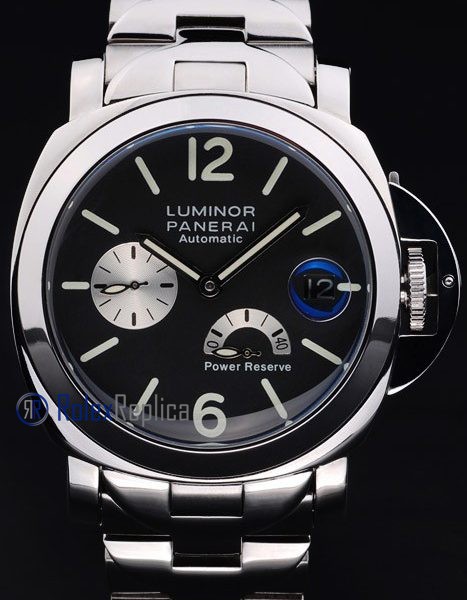 Panerai replica luminor marina power reserve acciaio black dial imitazione copia