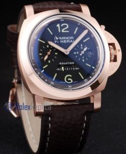 Panerai replica luminor marina equation rose gold strip leather imitazione copia