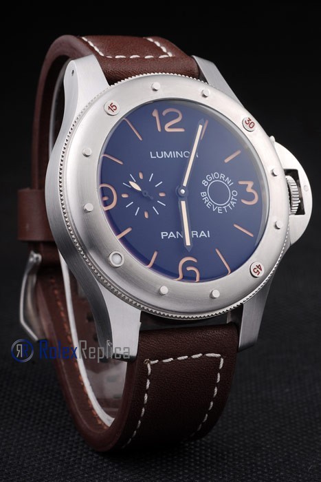 Panerai replica luminor marina submersible 8 giorni strip leather imitazione copia - immagine 2